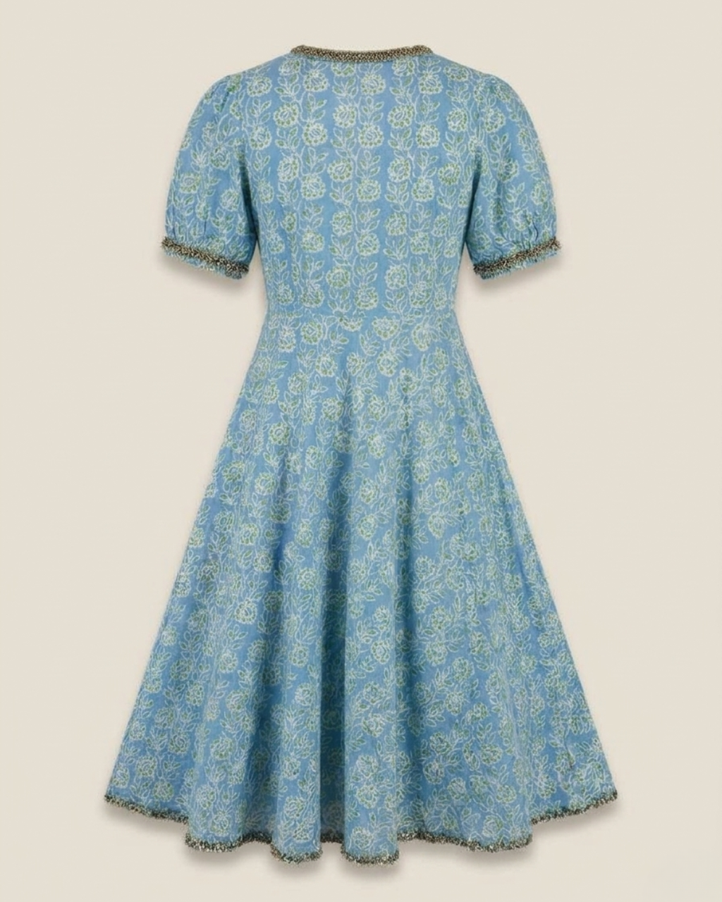 Cotton Floral Wrap Dress