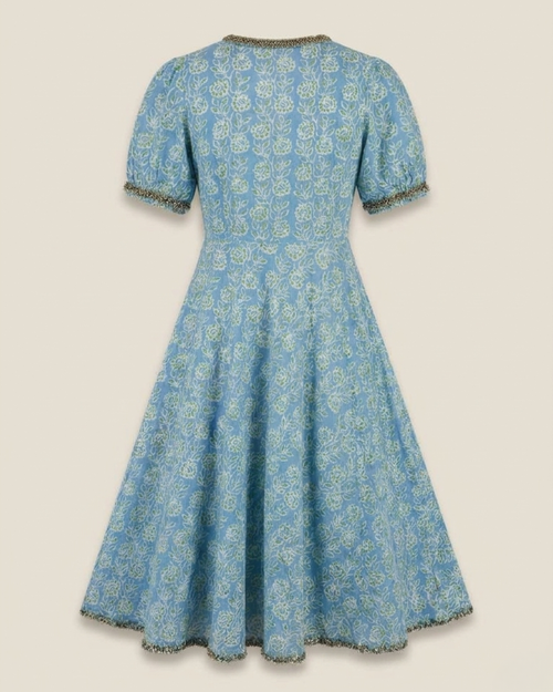 Cotton Floral Wrap Dress