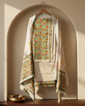 Cotton Kalamkari Unstitched Suit Set