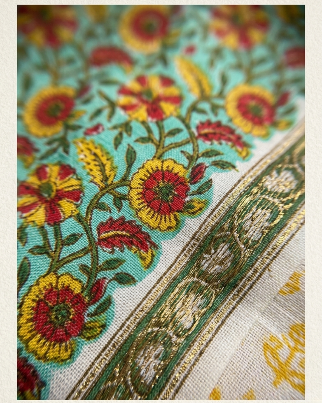 Cotton Kalamkari Unstitched Suit Set