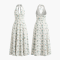 The Brahmi Studio V-Neck Button Front Cotton Maxi Dress