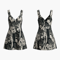 The Brahmi Studio Abstract Print Rayon Mini Dress