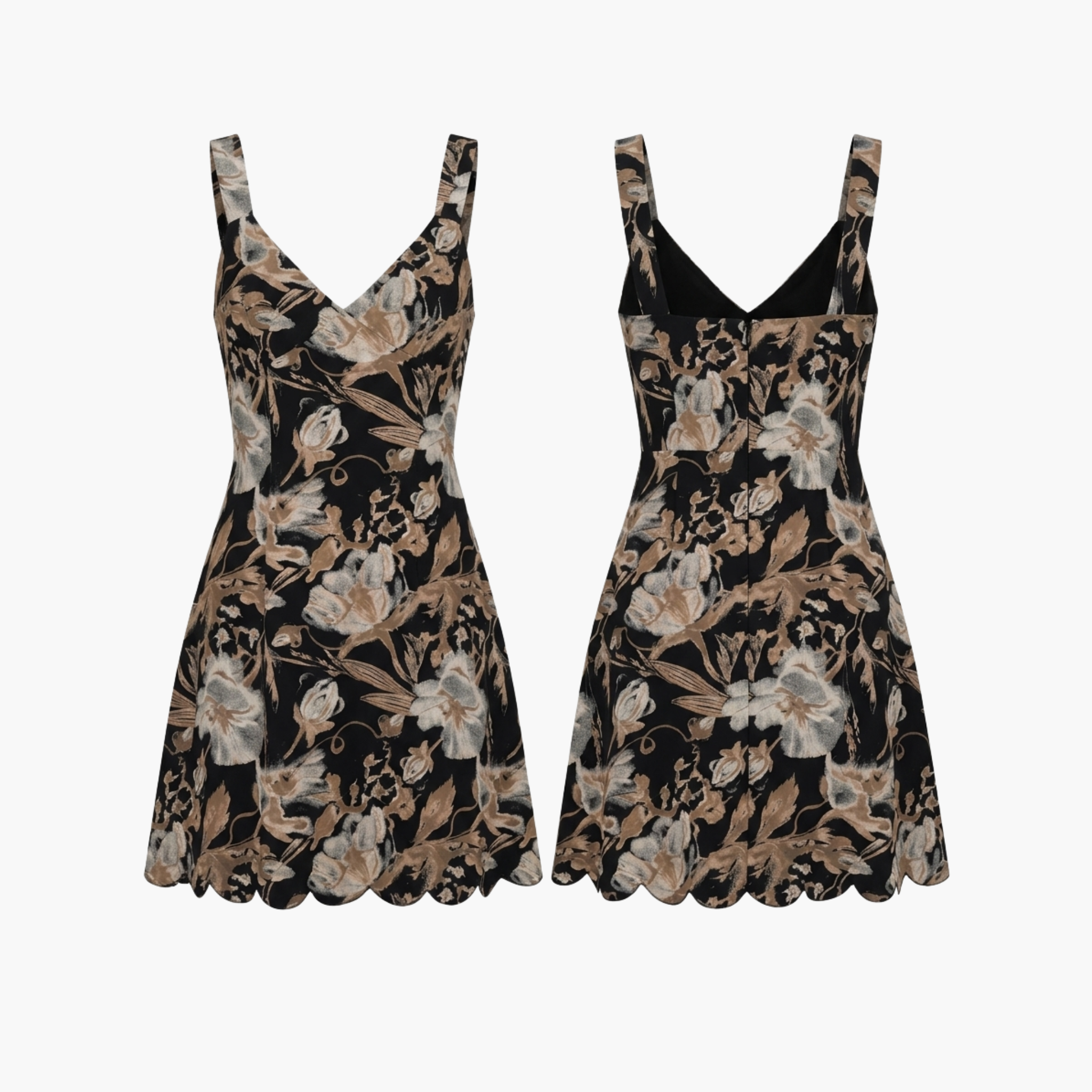 The Brahmi Studio Floral Rayon Mini Dress