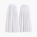The Brahmi Studio White Button-Front Midi Skirt