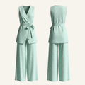 Sky Blue Tribal Stripe Cotton Co-ord Set