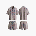 The Brahmi Studio Geometric Print Resort Collar Co-ord Set